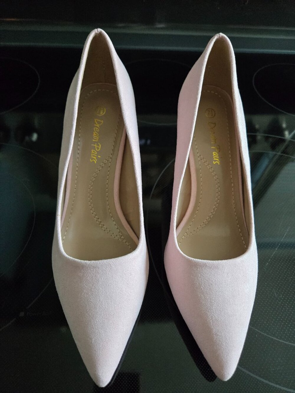 Light Pink Suede-like Heels (7 1/) NWOT